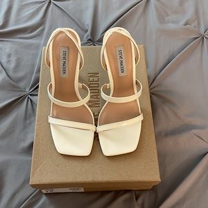 White Steve Madden heels